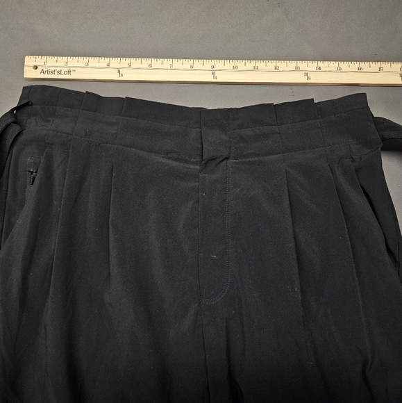Athleta Skyline Pants Black Zip Pocket Casual Travel Pleated Pant 8T - Picture 3 of 8